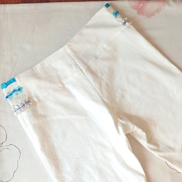 Maje white medium rise straight leg pants - Picture 6 of 11